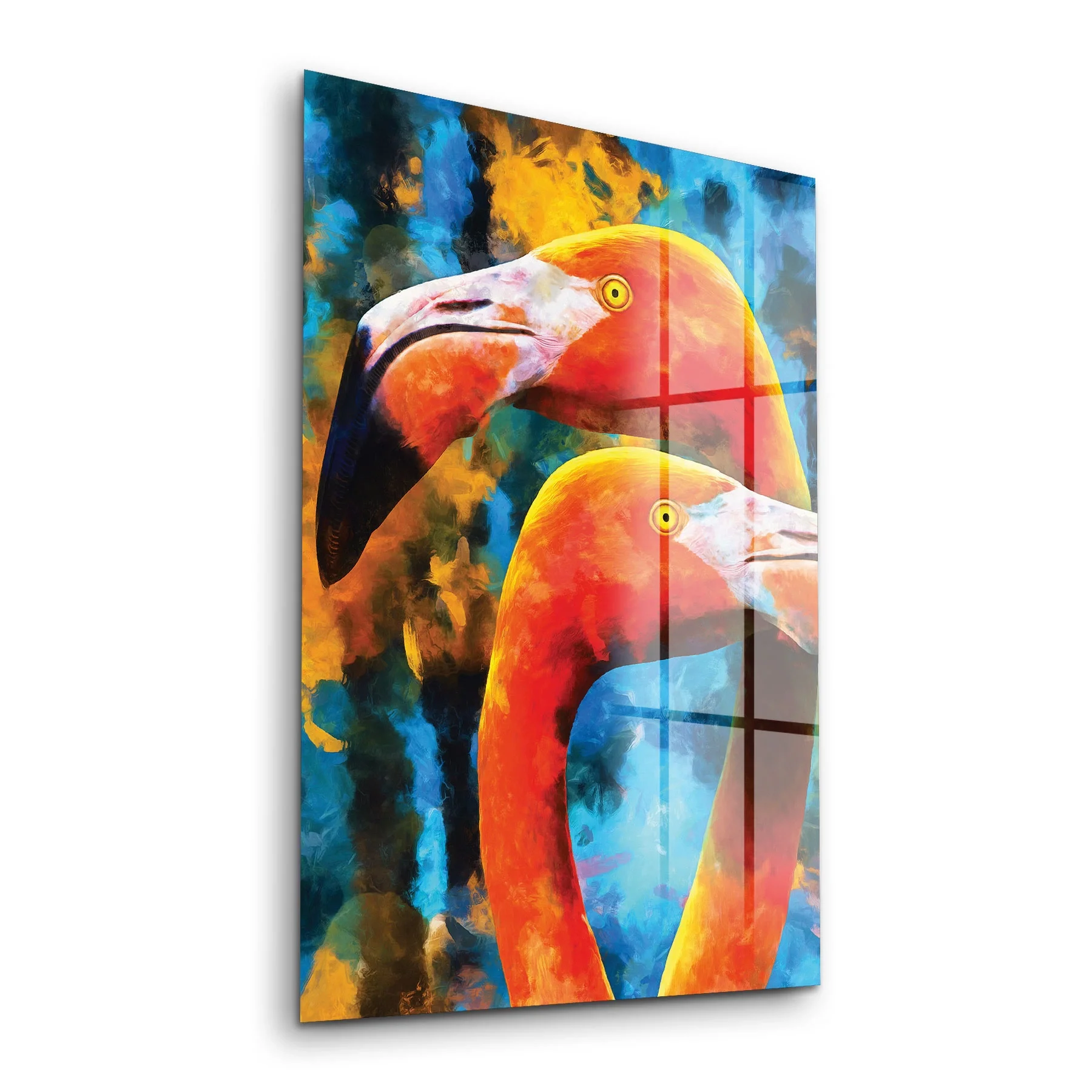 Decovetro Cam Tablo Yağlı Boya Flamingolar 30x40 cm