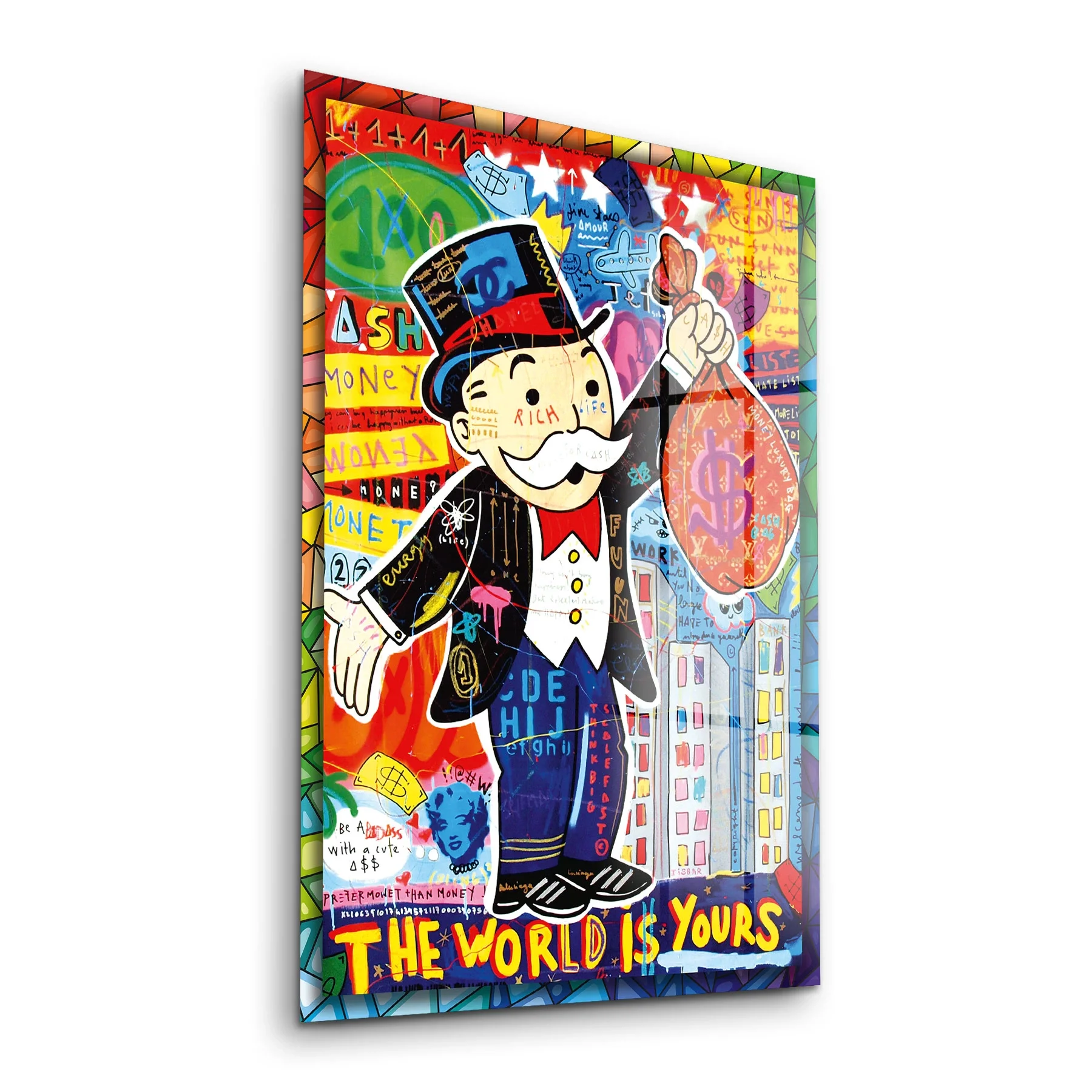 Decovetro Cam Tablo Pop Art Monopoly 30x40 cm