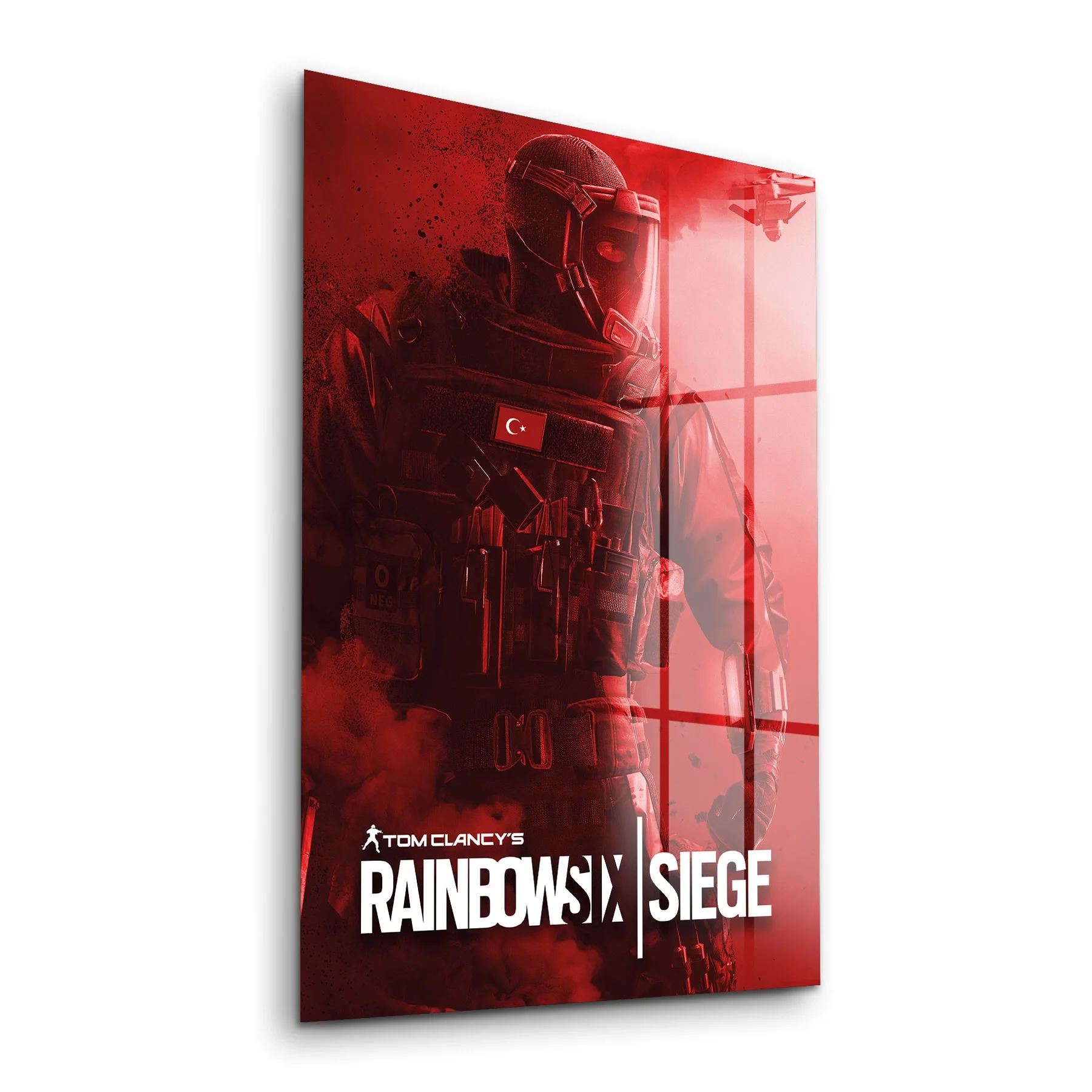 Decovetro Cam Tablo Rainbowsix Siege Red 30x40 cm