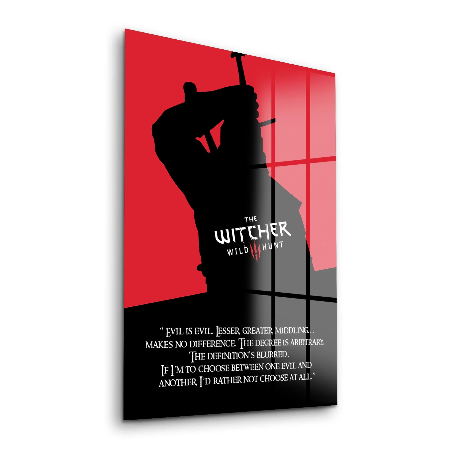 Decovetro Cam Tablo Witcher Evil is Evil 30x40 cm