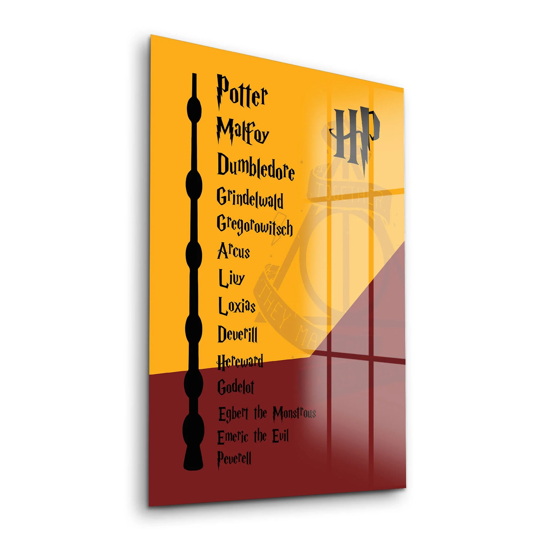 Decovetro Cam Tablo Harry Potter Mürver Asa 30x40 cm