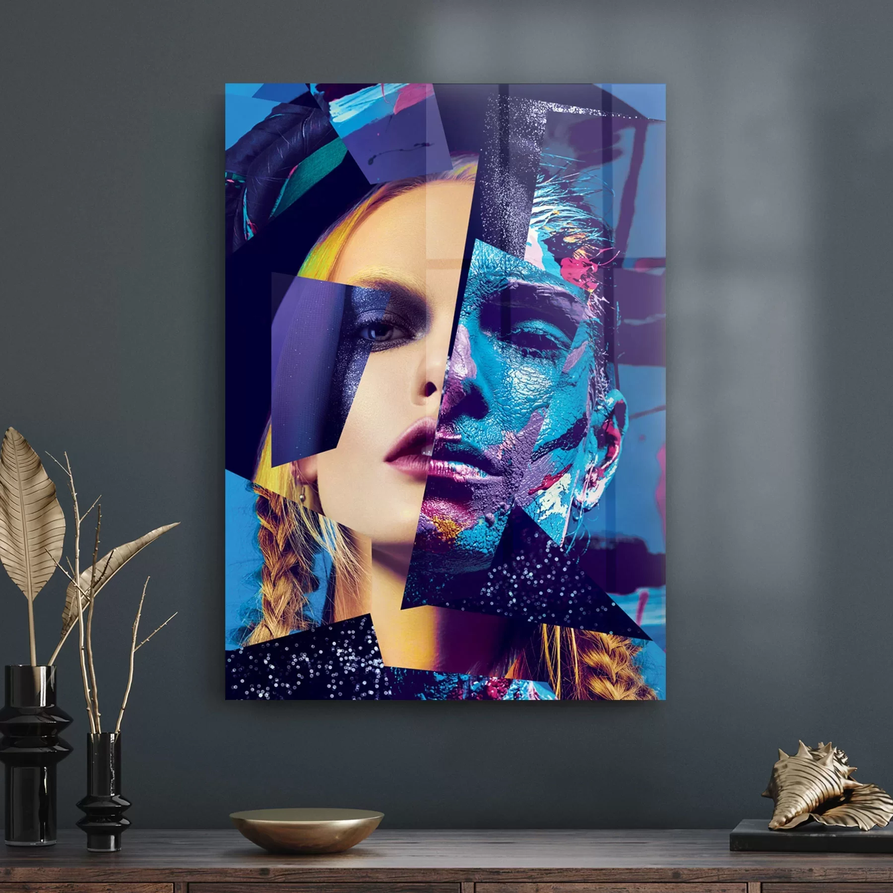 Decovetro Cam Tablo Pop Art Inked Woman 70x100 cm