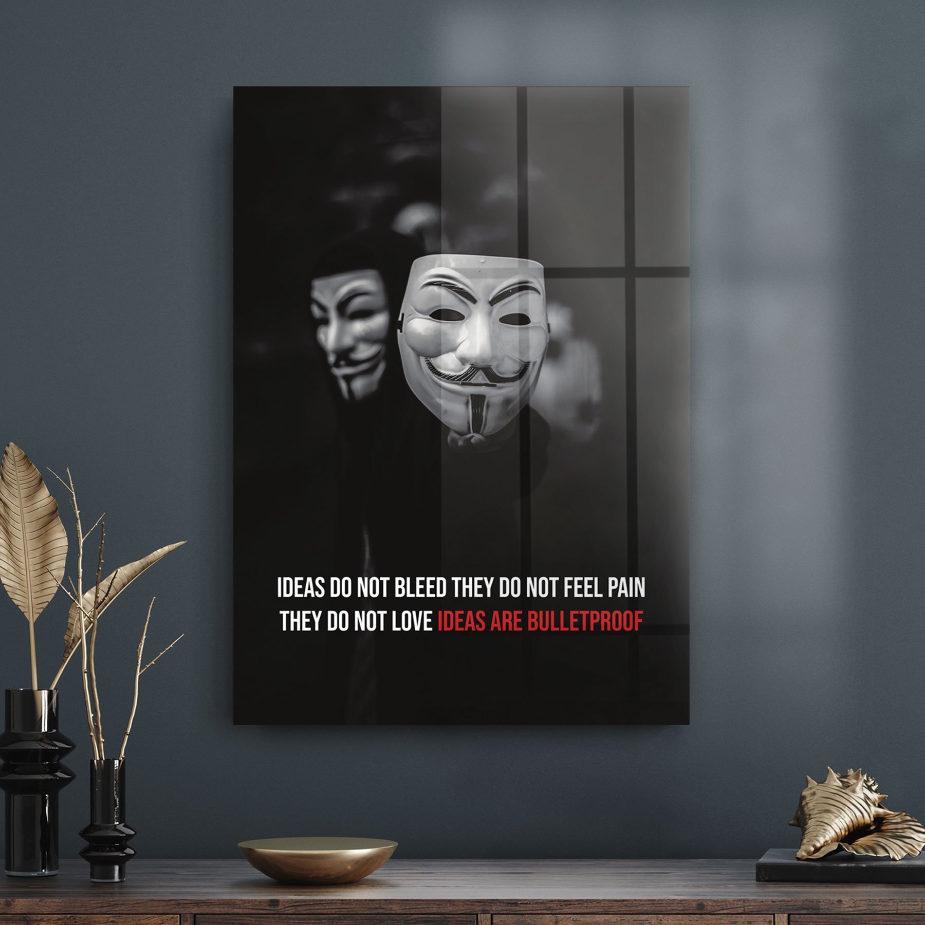 Decovetro Cam Tablo V For Vendetta 70x100 cm