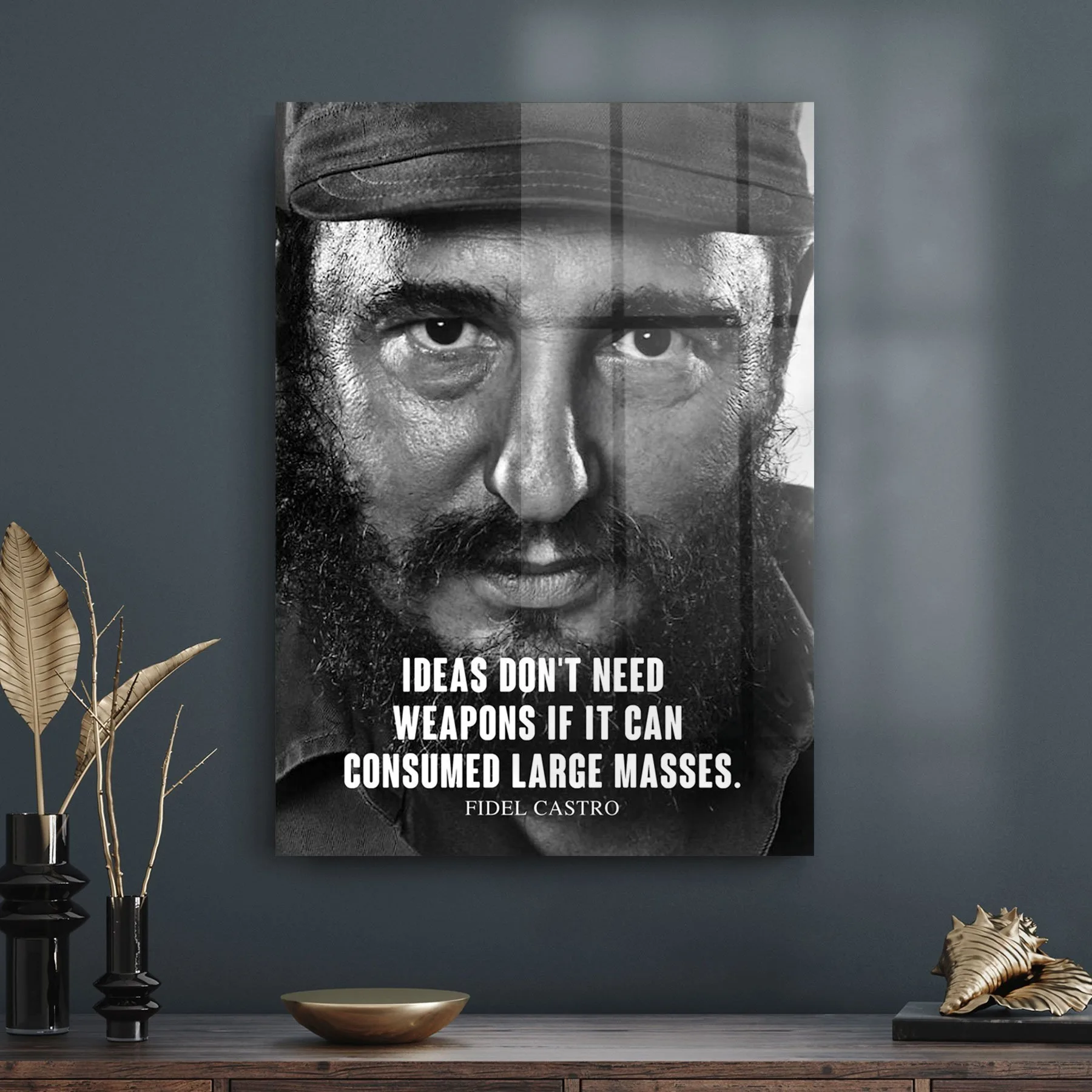 Decovetro Cam Tablo Fidel Castro 70x100 cm