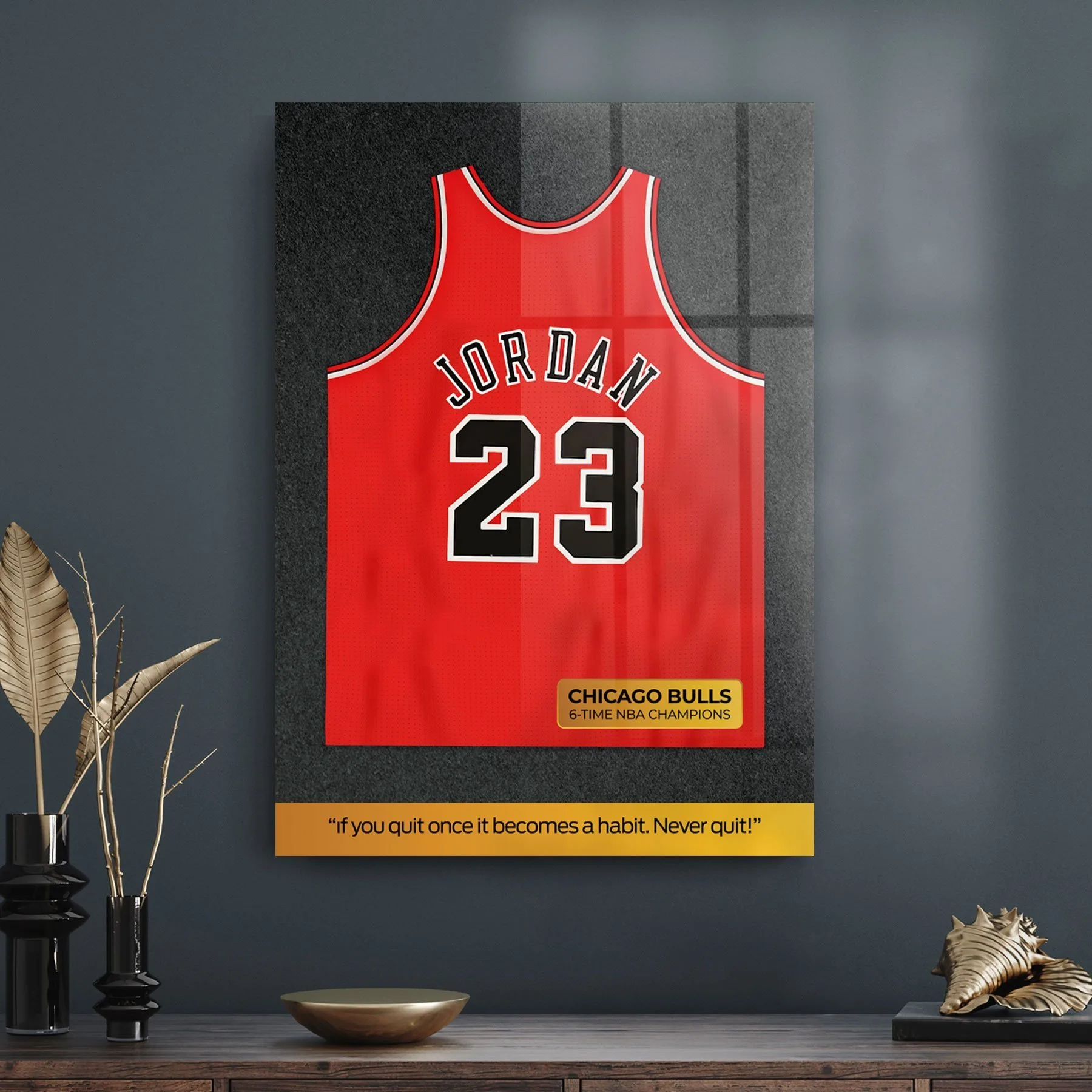 Decovetro Cam Tablo Michael Jordan Forma 70x100 cm
