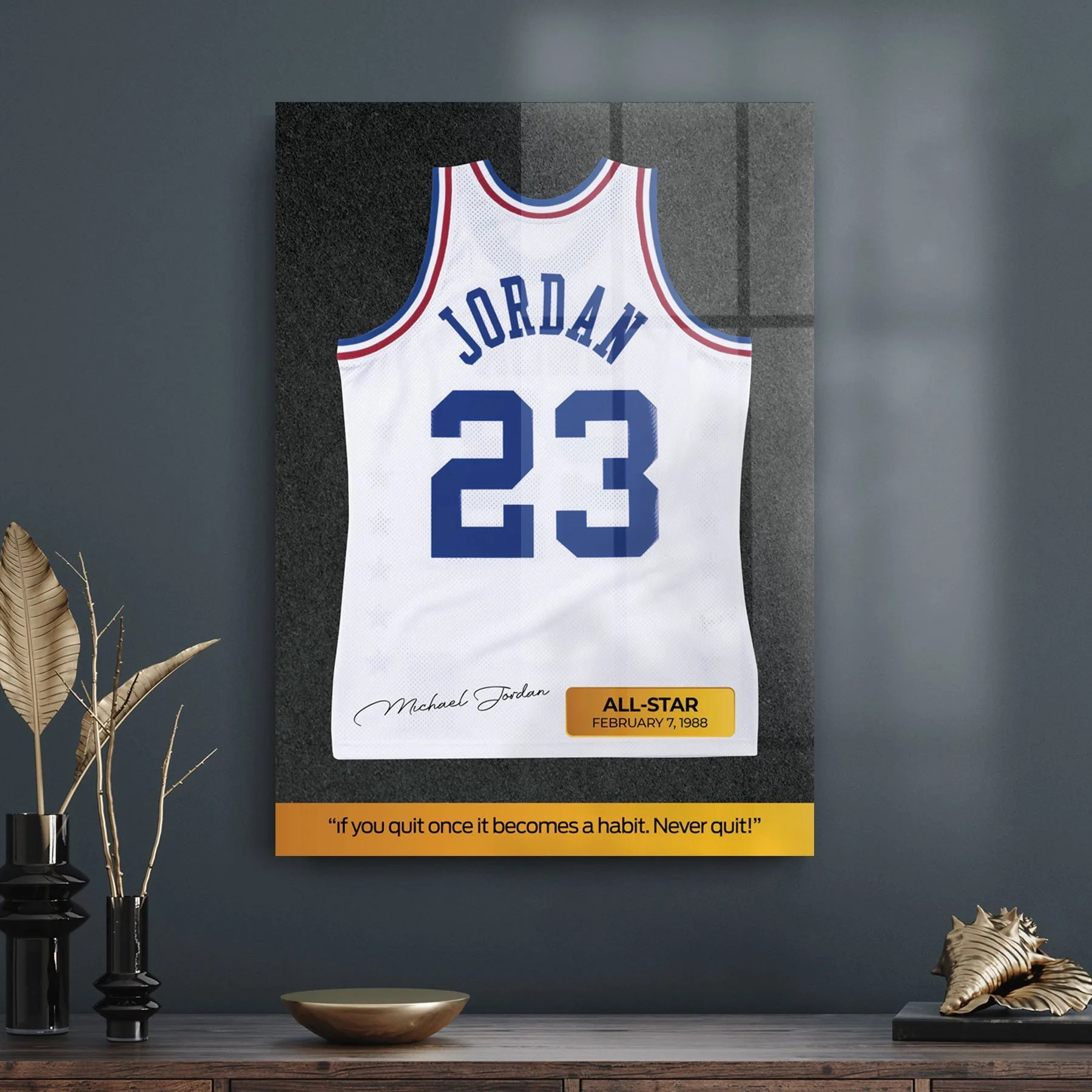 Decovetro Cam Tablo Michael Jordan Forma 70x100 cm
