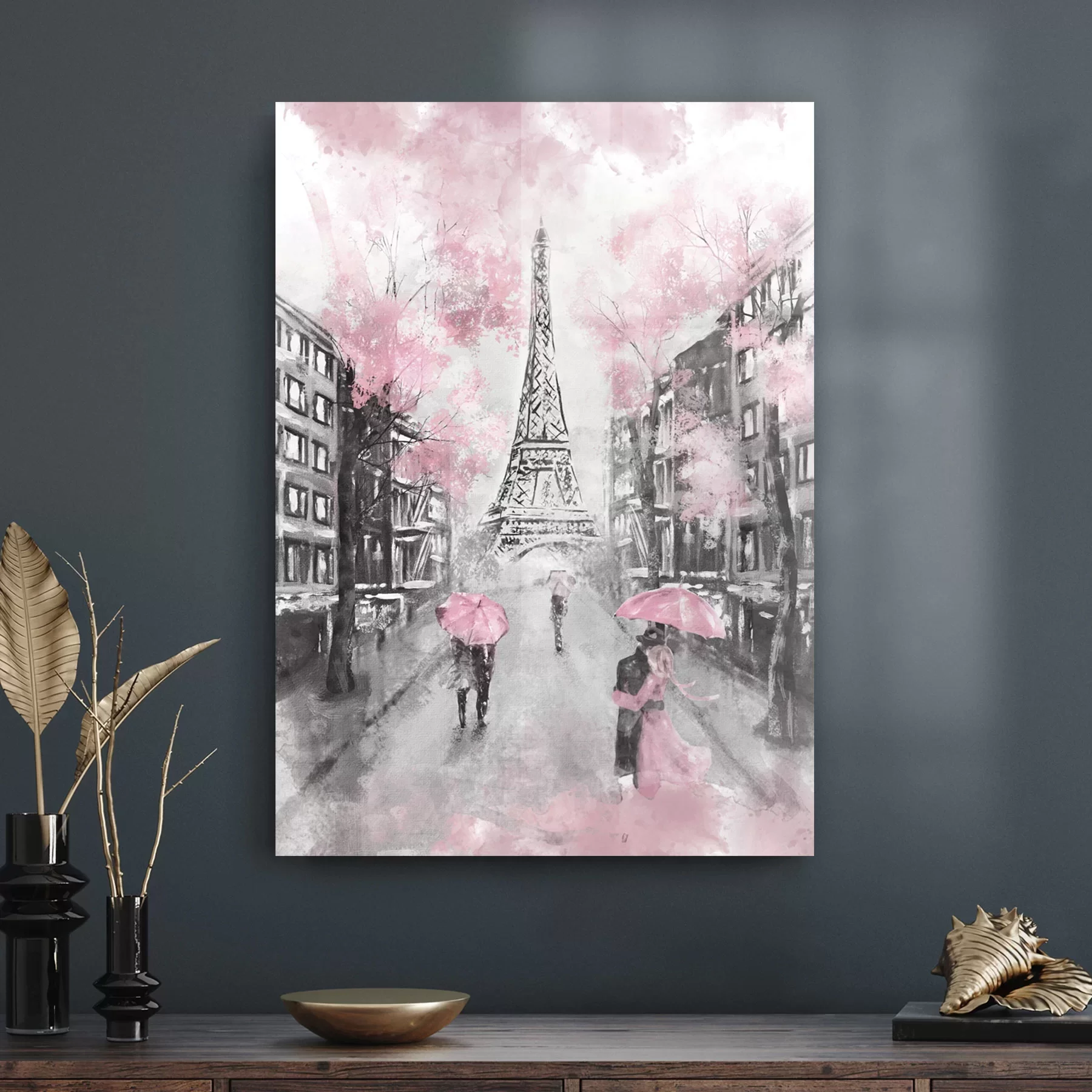 Decovetro Cam Tablo Yağlı Boya Paris Eyfel 70x100 cm