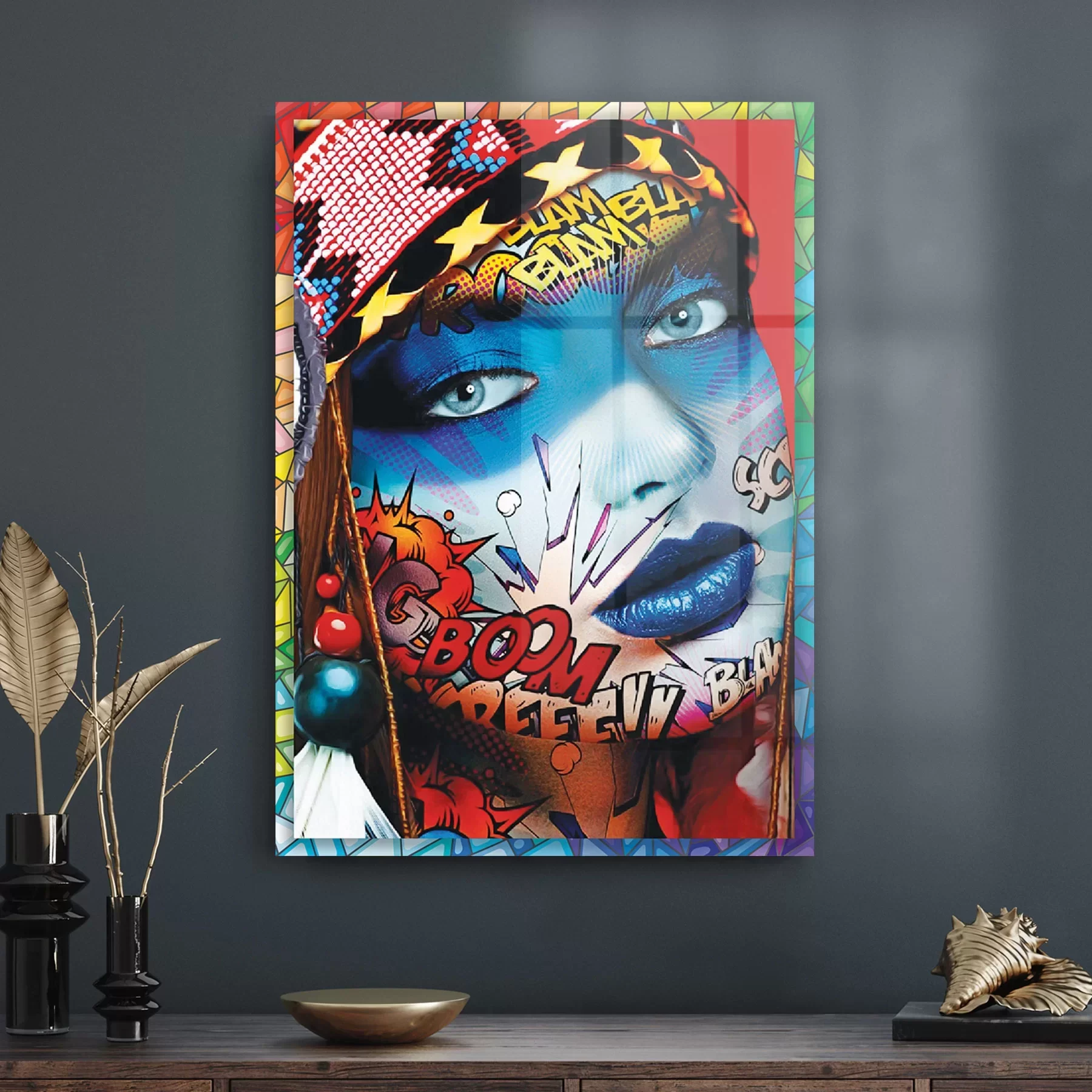 Decovetro Cam Tablo Pop Art Karma 70x100 cm