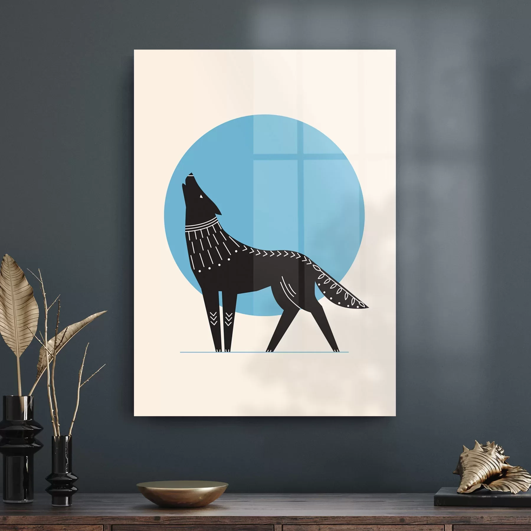 Decovetro Cam Tablo Minimal Kurt Desenli 70x100 cm