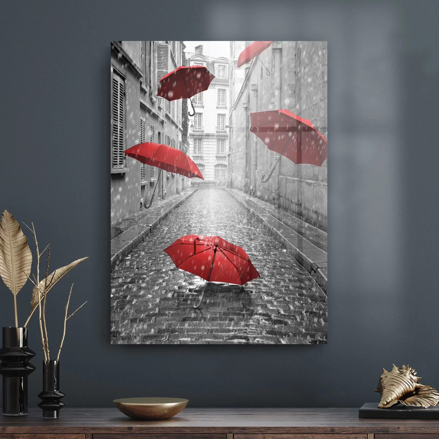 Decovetro Cam Tablo Yağmurlu Gün 70x100 cm
