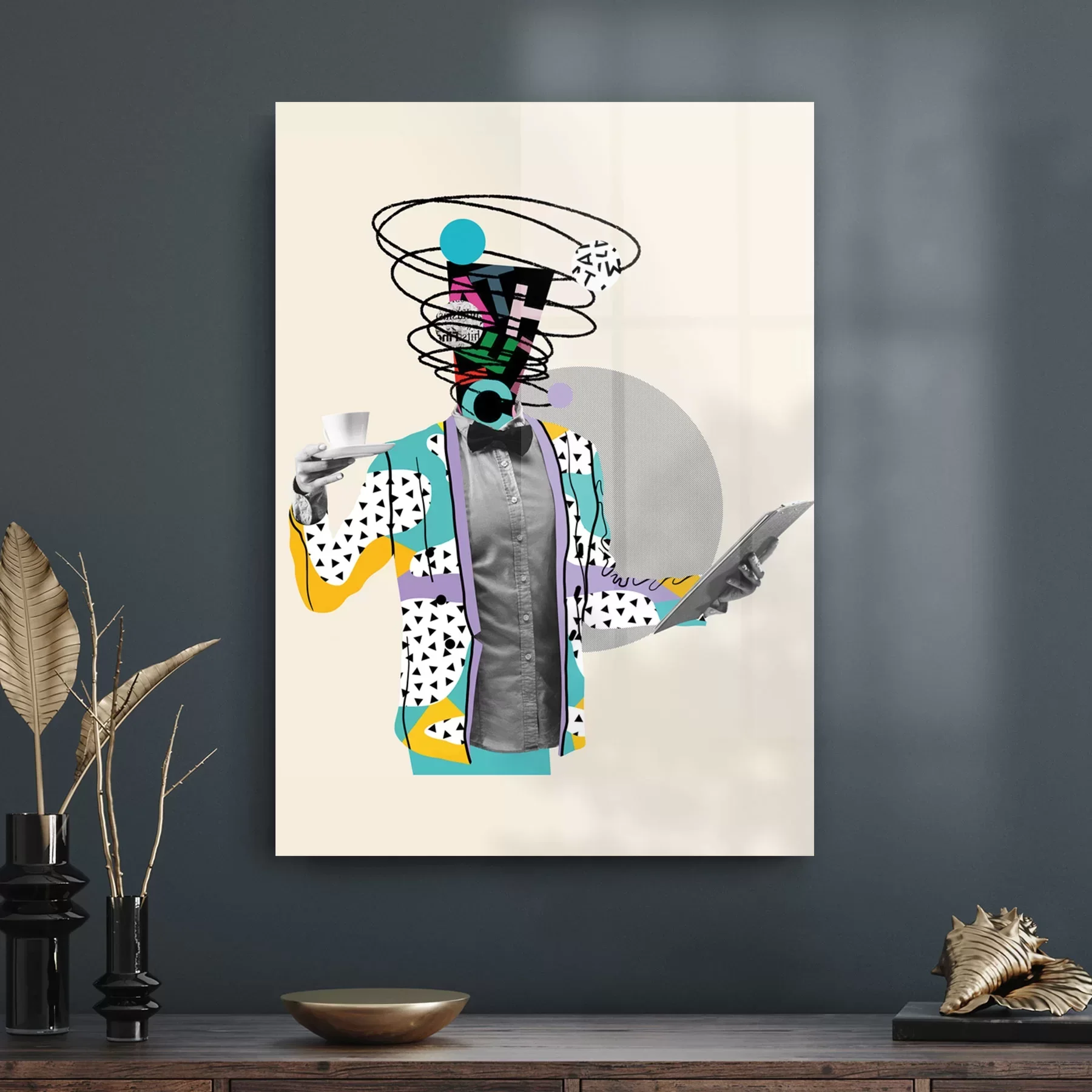 Decovetro Cam Tablo Modern Pop Art Funny 70x100 cm