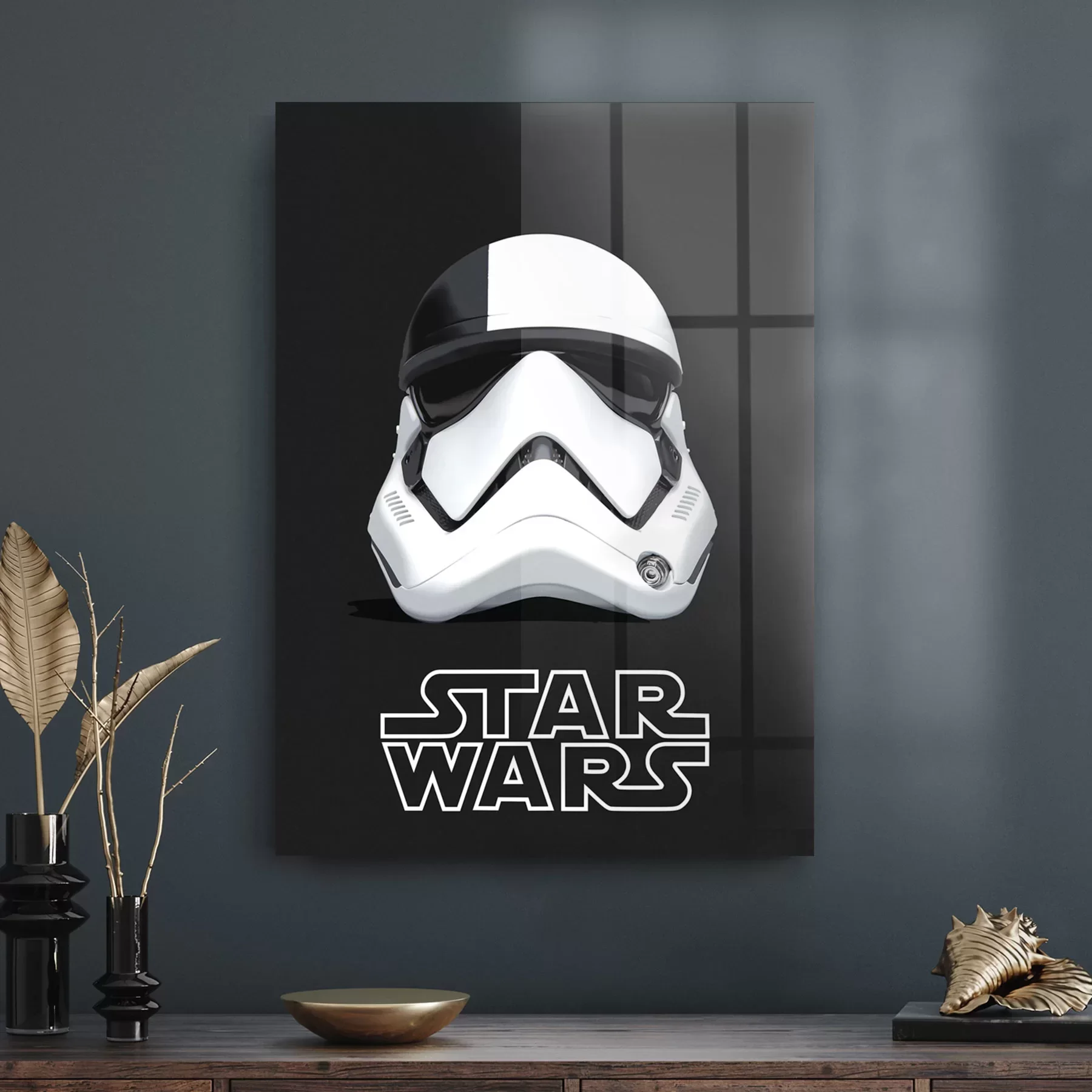 Decovetro Cam Tablo Star Wars Trooper Mask 70x100 cm