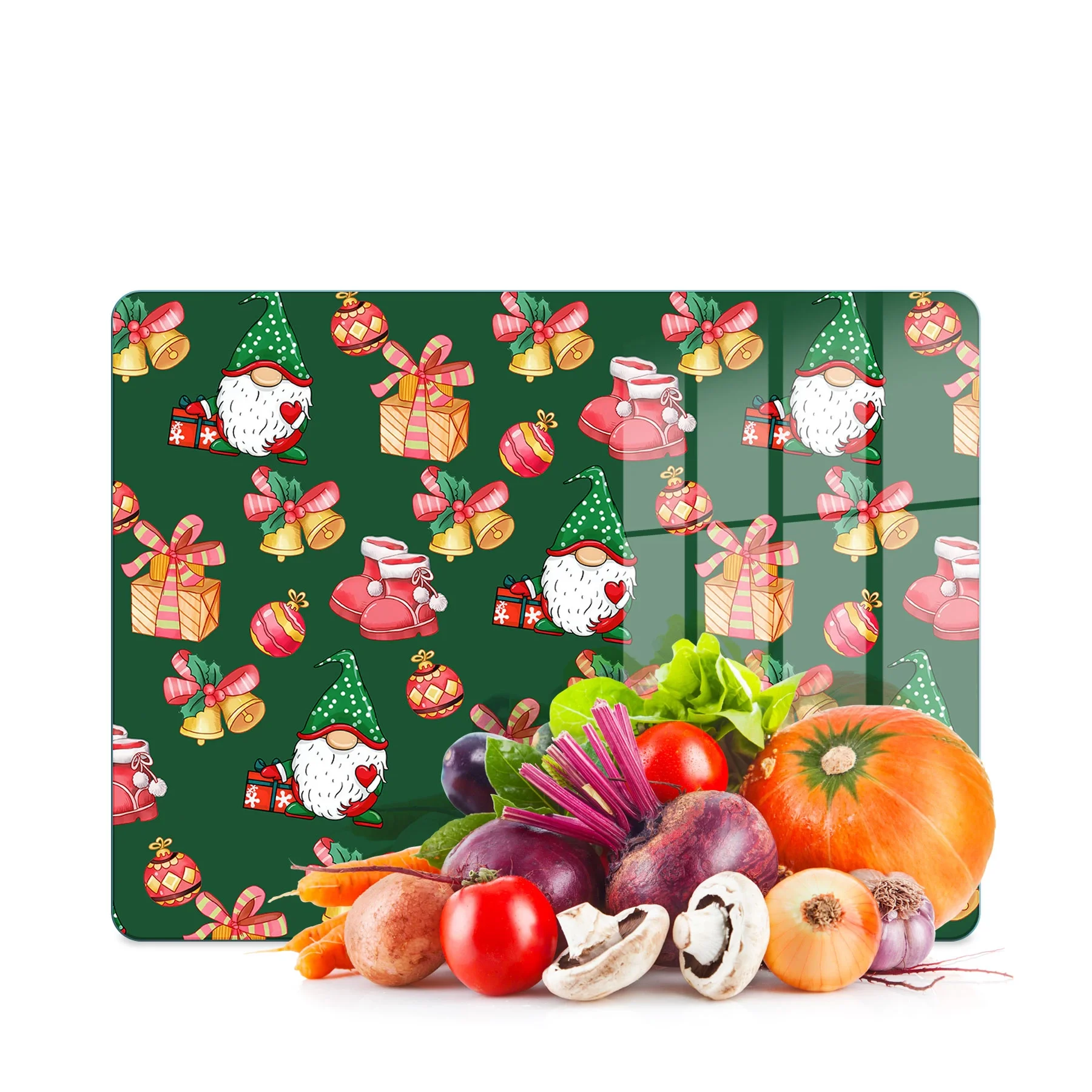 Decovetro Cam Kesme Tahtası ve Sunumluk Noel Yılbaşı Desenli 20 x 30 cm