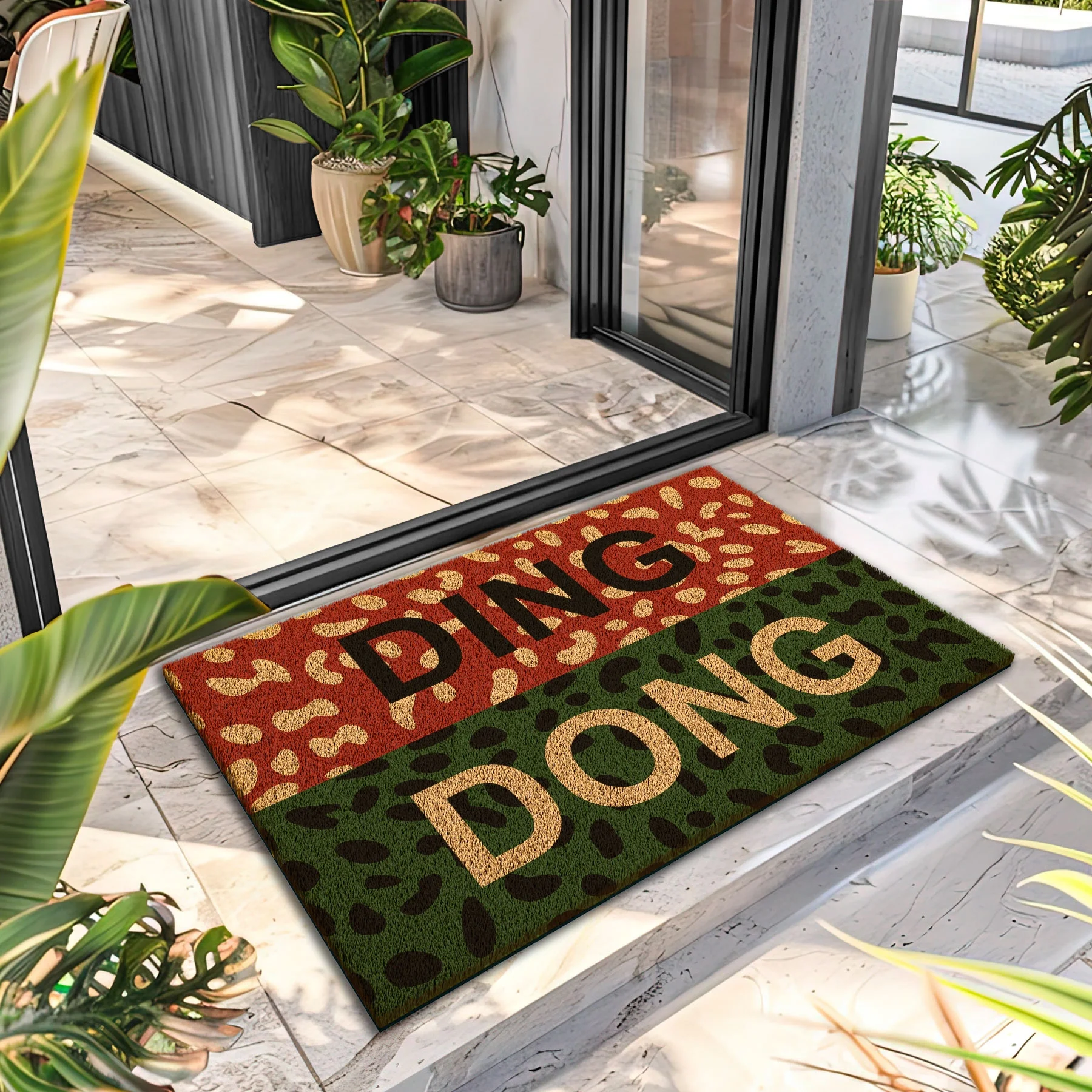 Decovetro Paspas Ding Dong Desenli Koko Kapı Önü Paspası 40 x 60 cm