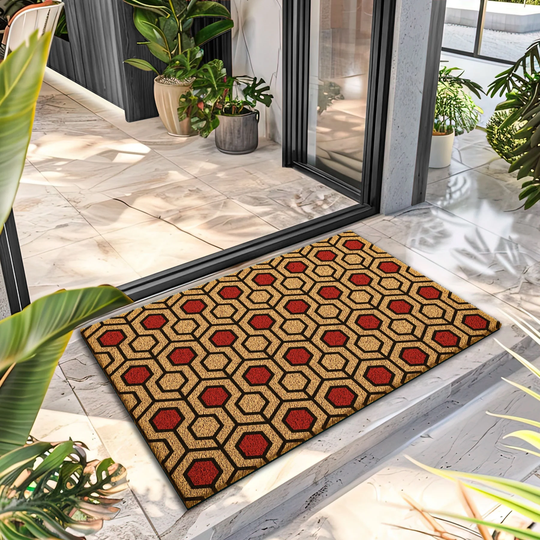 Decovetro Paspas Retro Desenli Koko Kapı Önü Paspası 40 x 60 cm