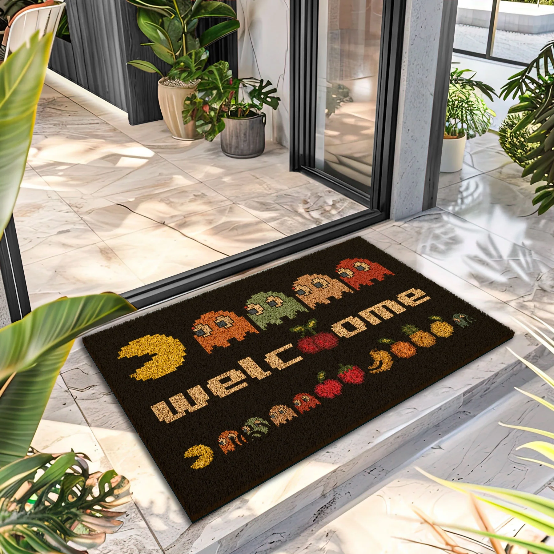 Decovetro Paspas Pac-Man Desenli Koko Kapı Önü Paspası 40 x 60 cm