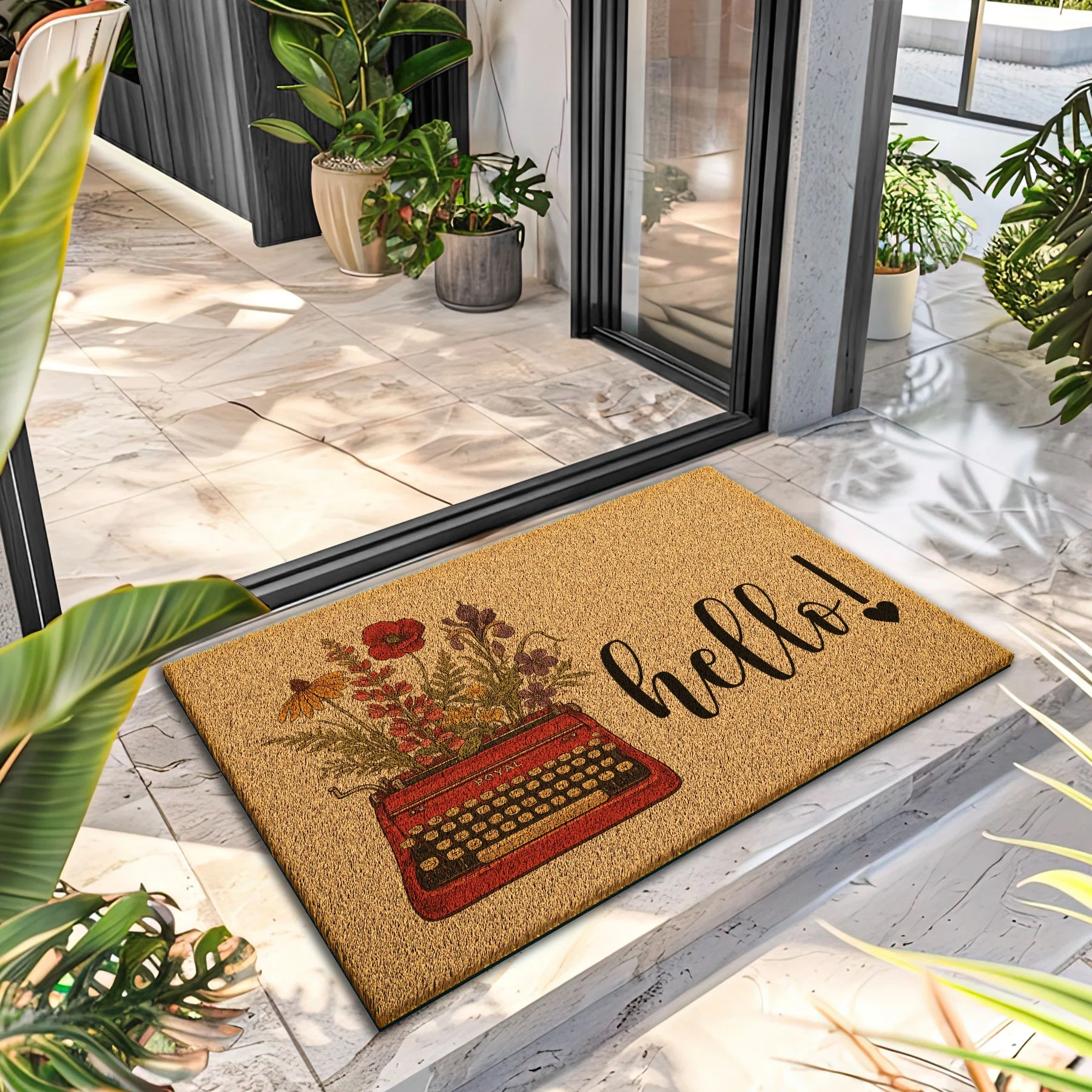 Decovetro Paspas Daktilo Desenli Koko Kapı Önü Paspası 40 x 60 cm