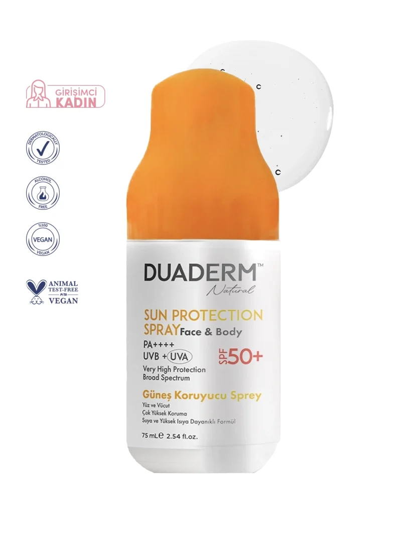 DOĞAL GÜNEŞ KORUYUCU SPREY YÜZ VE VÜCUT SPF50+