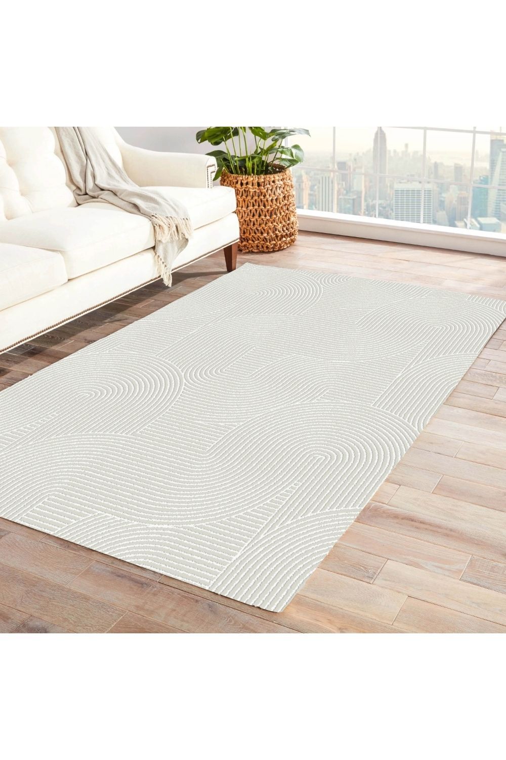 Jassrug Rölyef Halı 120X180 Joy Krem