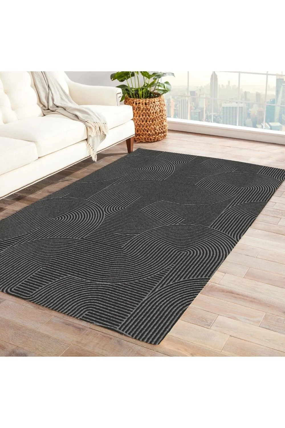 Jassrug Rölyef Halı 120X180 Joy Anrasit
