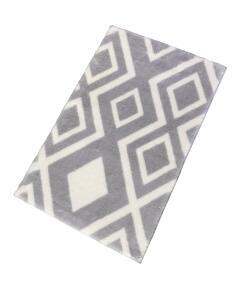 Jassrug Royal Kaymaz Taban Banyo Halısı 50x80 Karo Gri