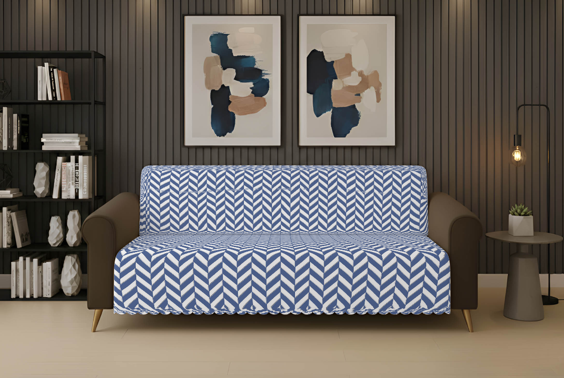 Dinarsu Kaydırmaz Koltuk Örtüsü 175X220 Ege Mavi