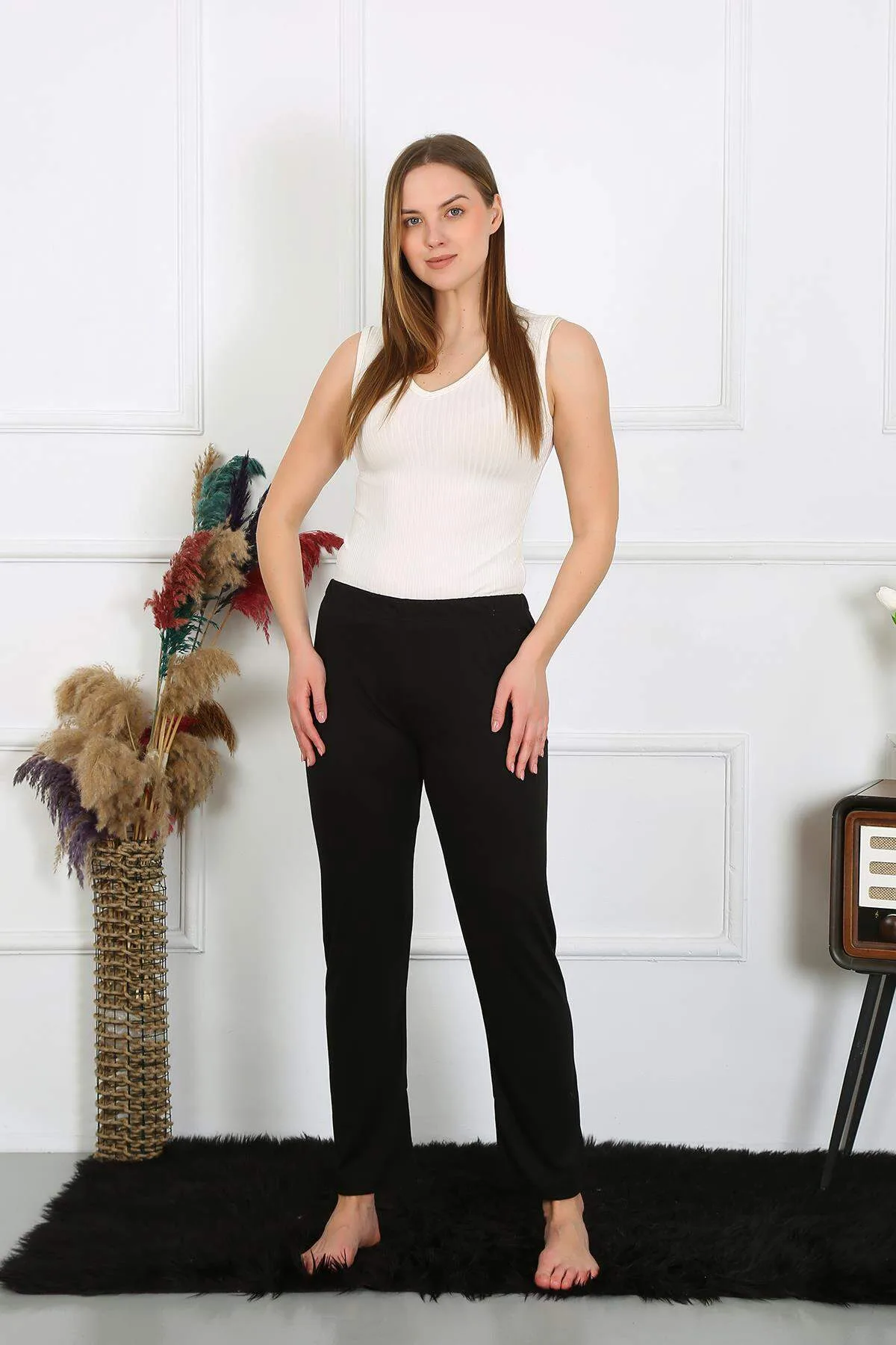 Kadın Pamuk Penye Tek Alt Pijama 27514 – Siyah