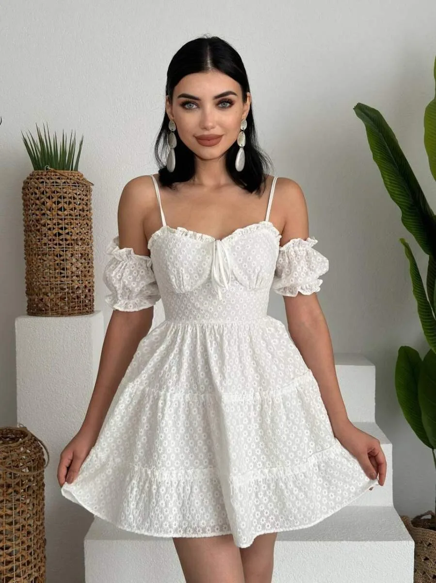 Lucca Kolu Lastikli Mini Elbise