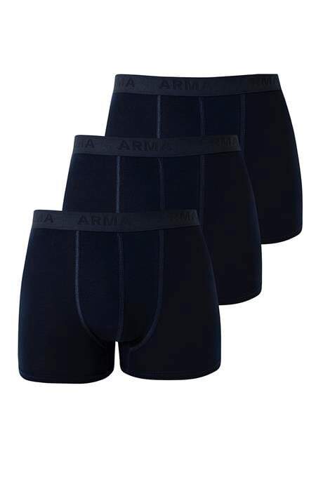 Erkek Lacivert Bambu Boxer 3'lü Paket