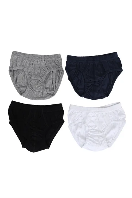 Erkek Çocuk Renkli Külot %100 Pamuk 4'lü Paket