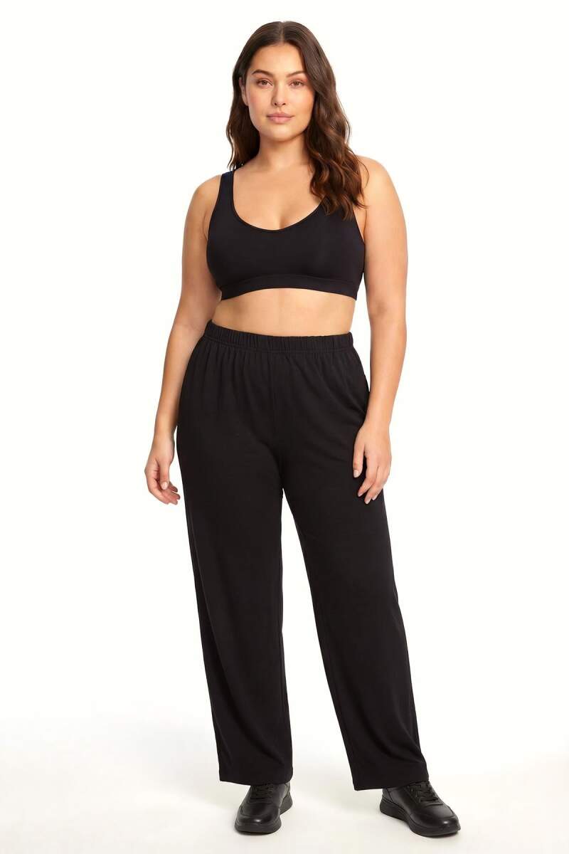 Kadın Siyah Büyük Beden Pijama Altı