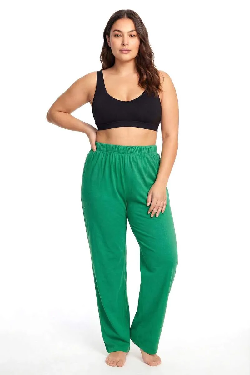 Yeşil Büyük Beden Rahat Kesim Cepli Pijama Altı