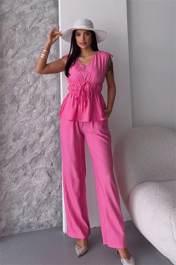 Çilek Kumaş Takım - PEMBE
