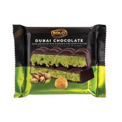 Fıstıklı Kadayıf Dolgulu Bitter Çikolata 100 g (Flowpack)