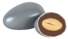ŞEKER KAPLI SÜT ÇİKOLATALI BADEM DRAGE - (GRİ) 3 kg
