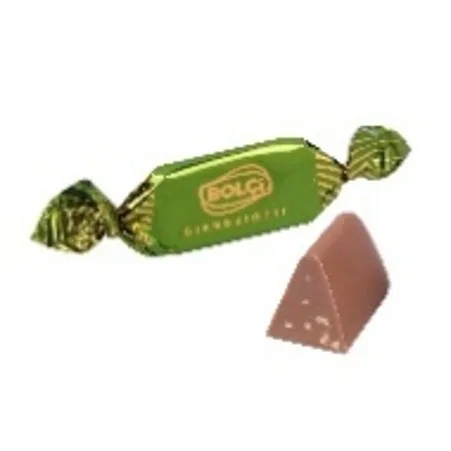Fıstık Parçacıklı Gianduja Çikolatalı Gianduiotti Çift Bükümlü 1 kg