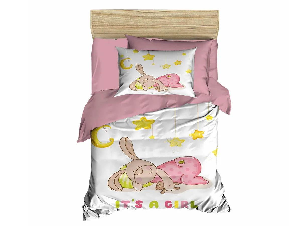 Dijital Baskılı 3D Bebek Nevresim Takımı Night Pudra