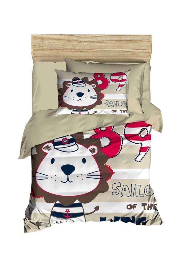 Dijital Baskılı 3D Bebek Nevresim Takımı Sailor Kahve