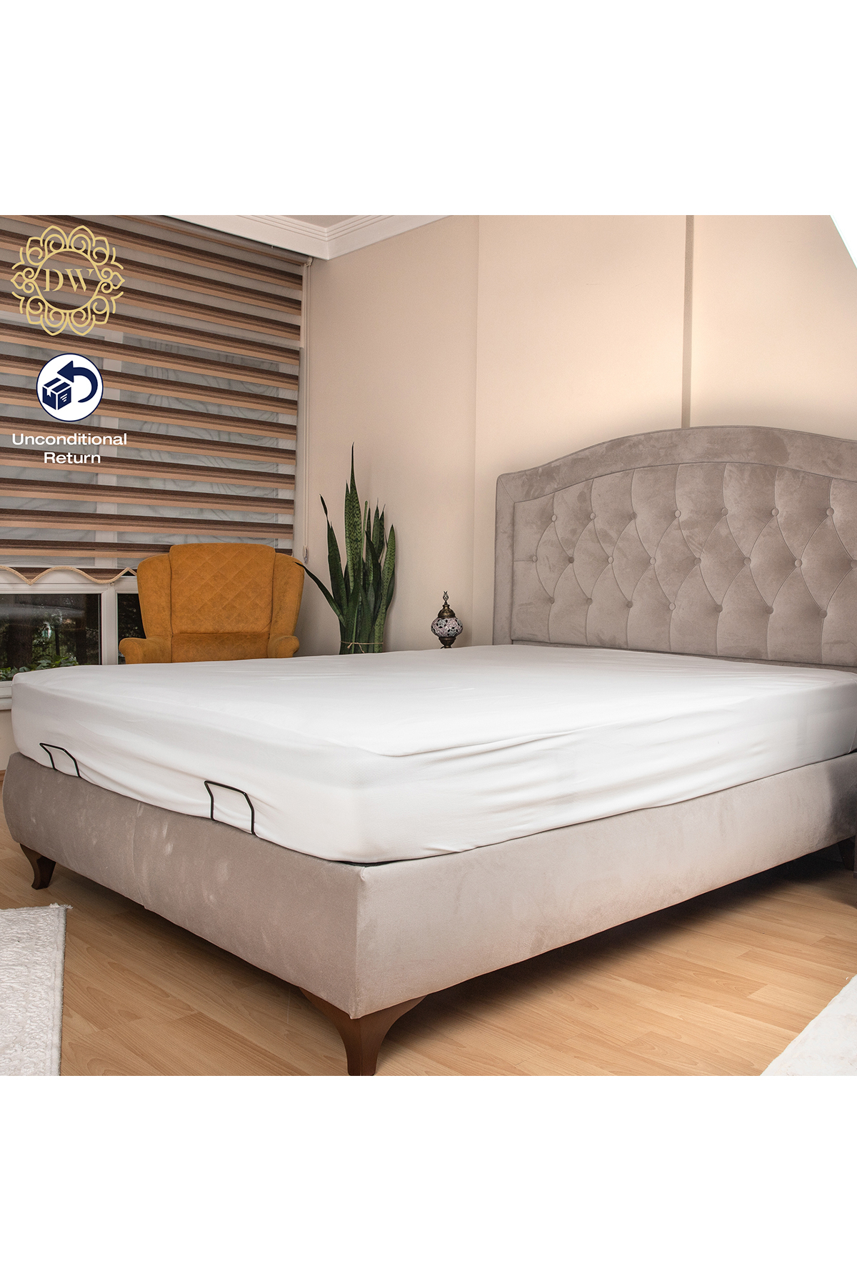Micro Sıvı Geçirmez Fitted 180x200 Cm Çift Kişilik Alez