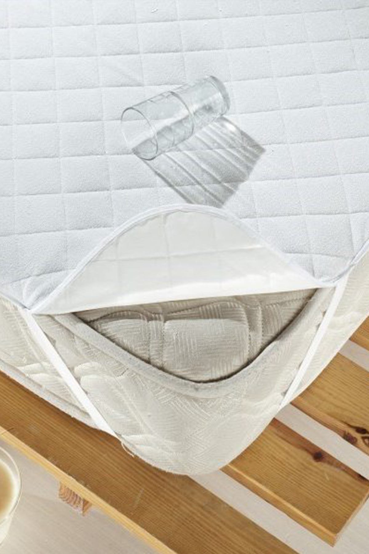 Kapitoneli Sıvı Geçirmez Ped 100x200 Cm Tek Kişilik Alez