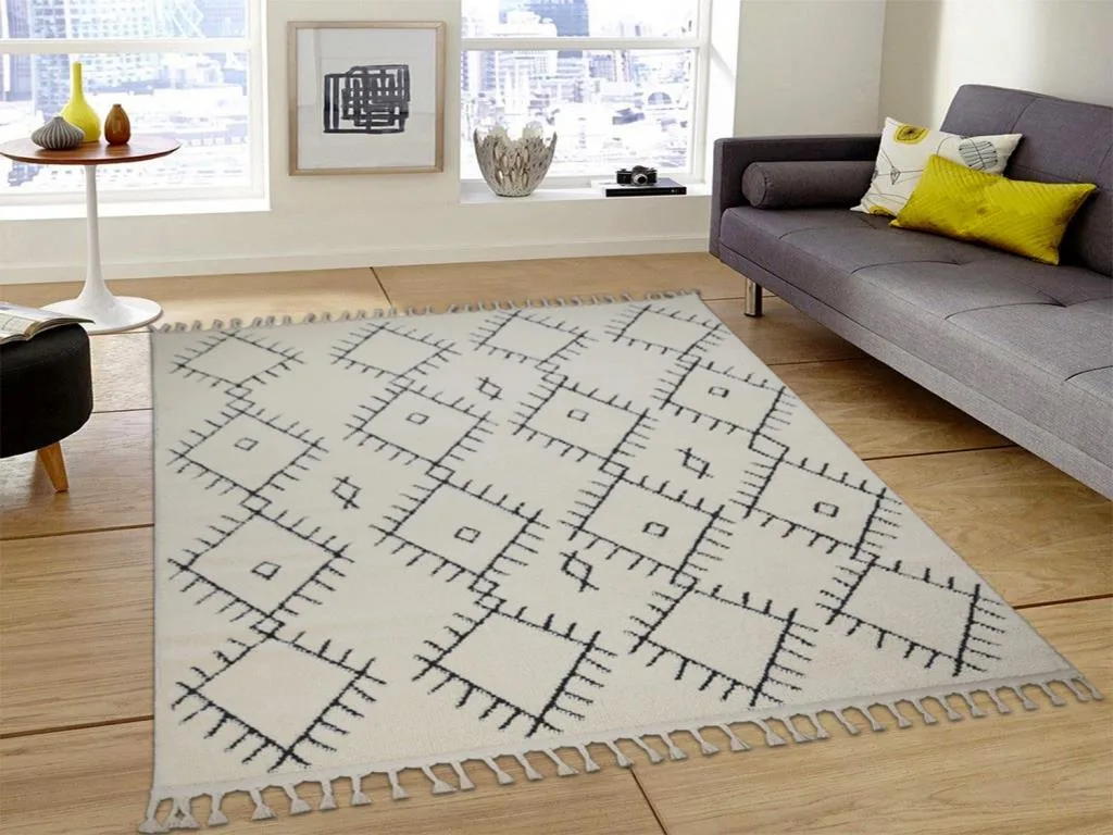 Life Dikdörtgen Halı 160x230cm – Antrasit Krem