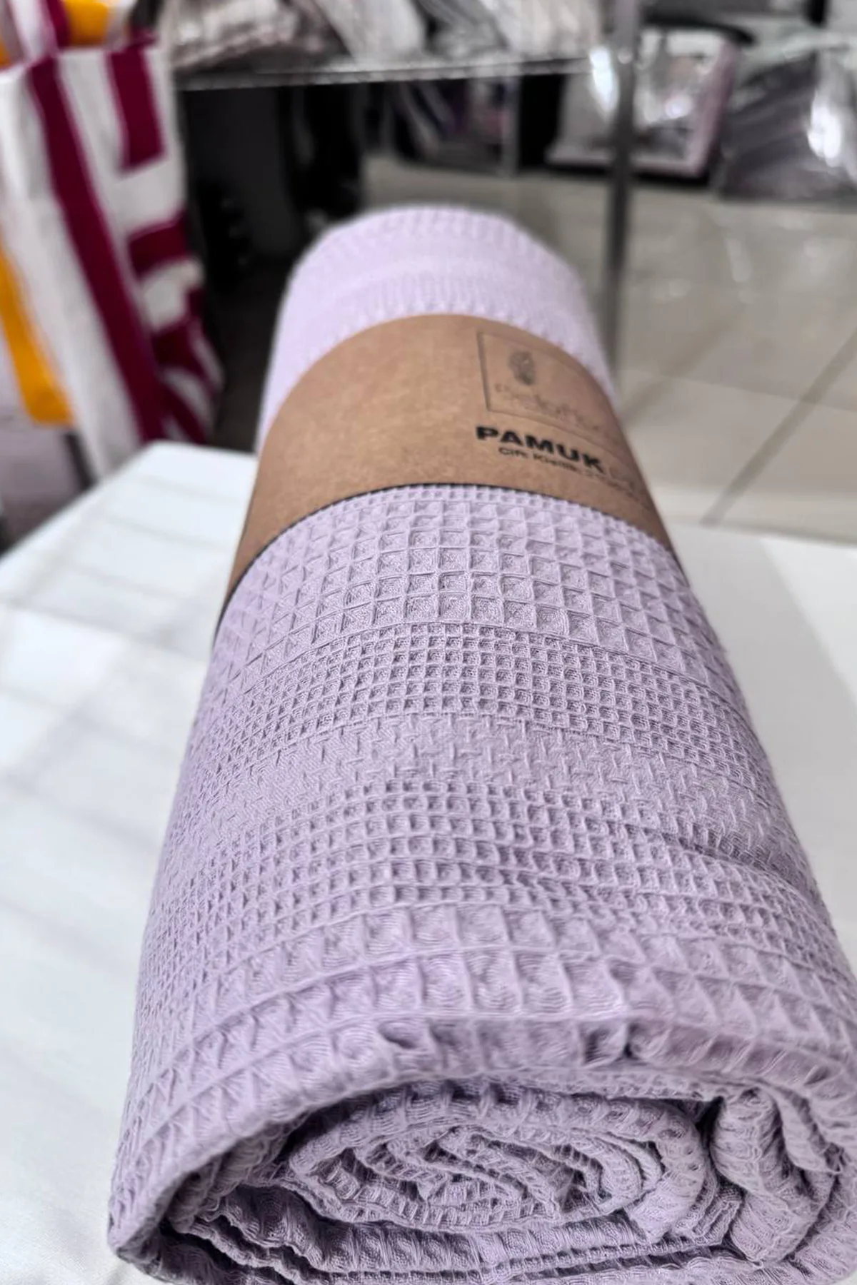 Çeyiz Diyarı Çift Kişilik Yazlık Pamuklu Tek Pike 230x210 cm – Lila