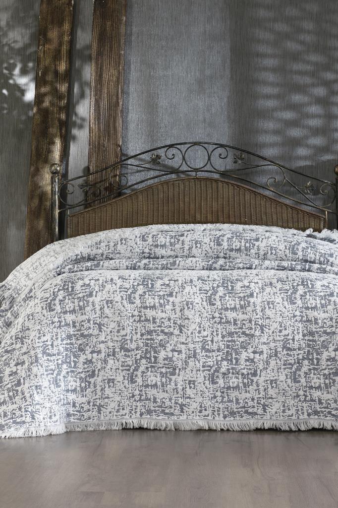 Puffy Pamuk Çift Kişilik Tek Battaniye 200x220 İndigo