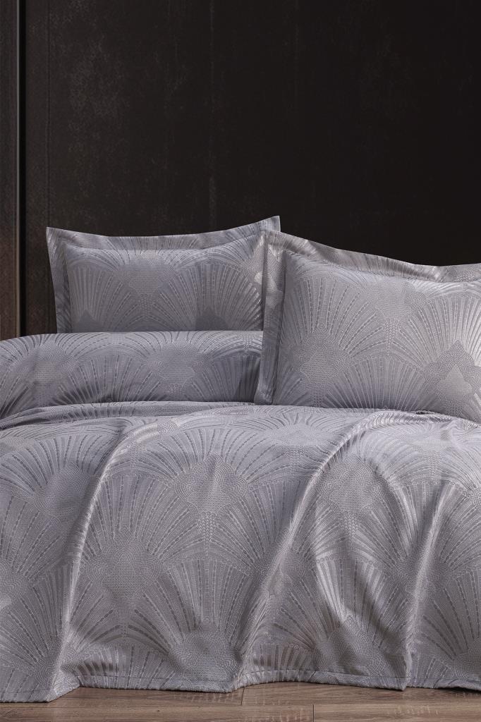Firdevs 3 Parça Çift Kişilik Pike Takımı 240x260 Gri