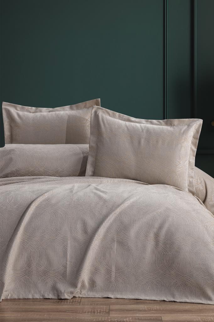 Aren 2 Parça Tek Kişilik Pike Takımı 180x240 Cappucino