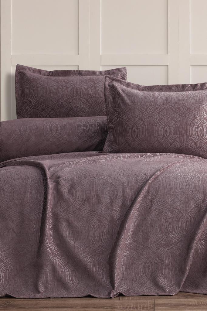 Aren 3 Parça Çift Kişilik Pike Takımı 240x260 Pudra