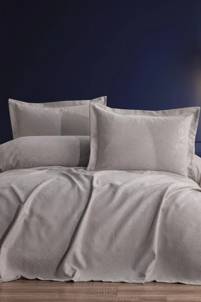 Aren 2 Parça Tek Kişilik Pike Takımı 180x240 – Bej