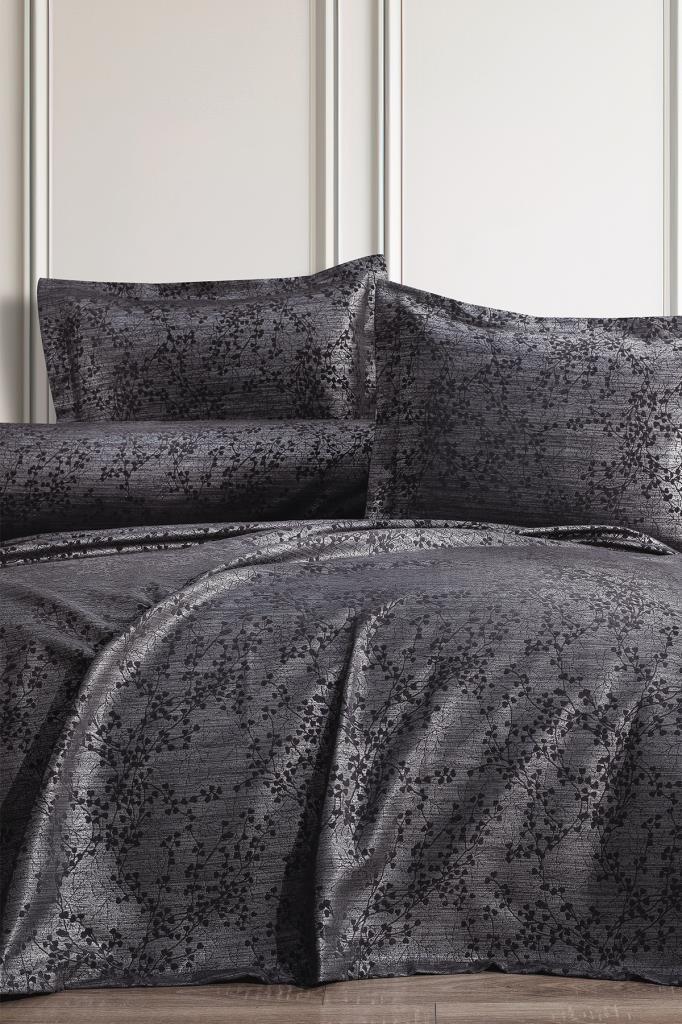 Burçak 2 Parça Tek Kişilik Pike Takımı 180x240 Antrasit