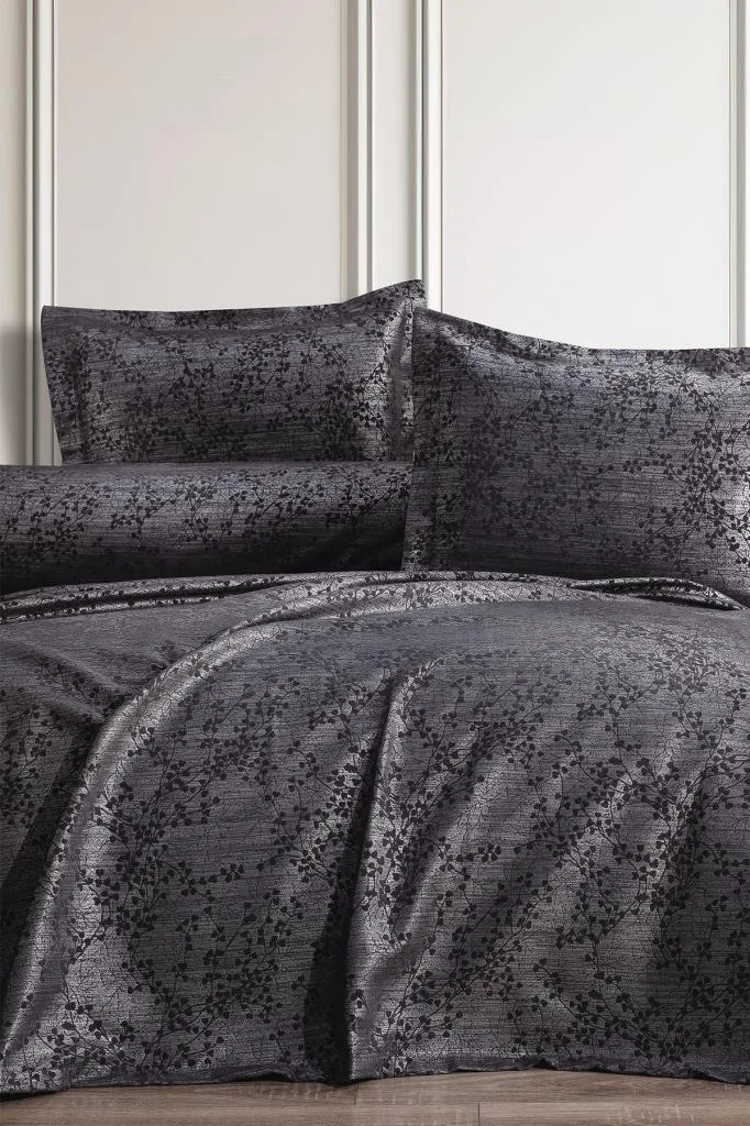 Burçak 3 Parça Çift Kişilik Pike Takımı 240x260 – Antrasit