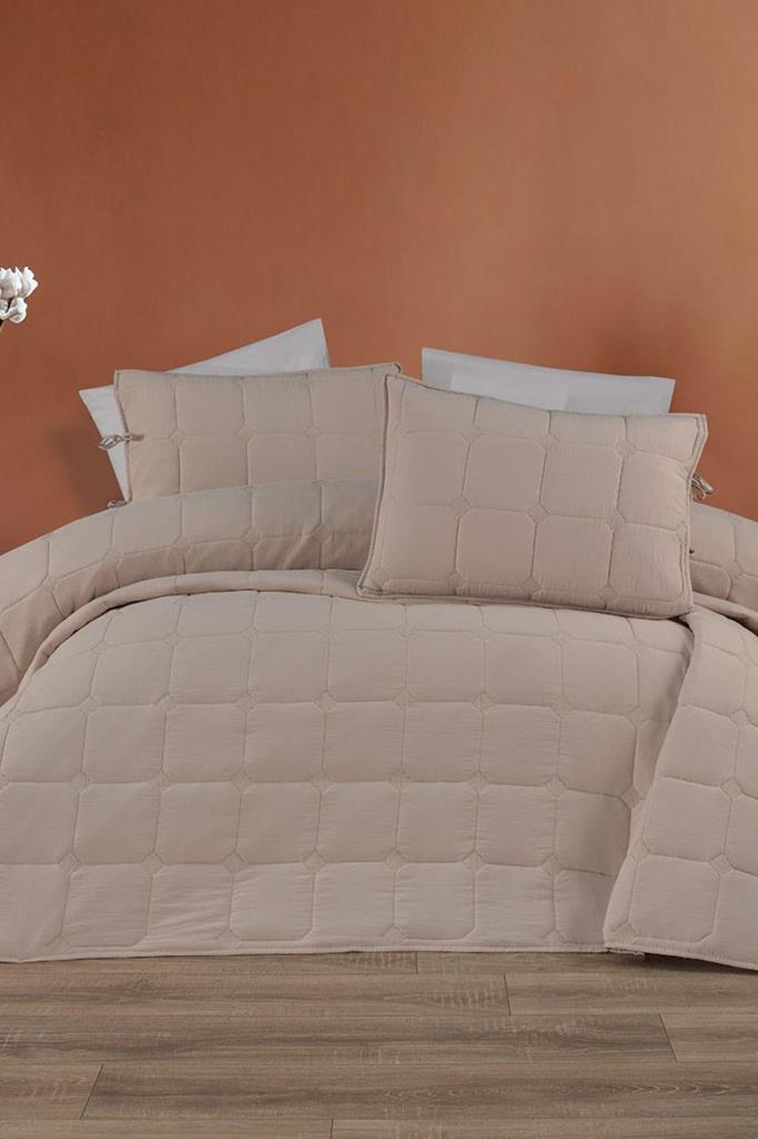 Cratos Comfort Çift Kişilik Yatak Örtüsü Bej